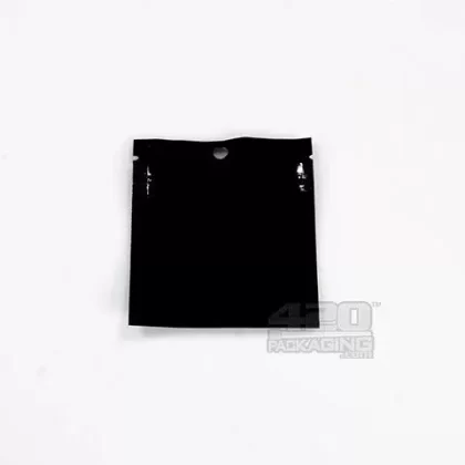 Black-Black 2″ x 2″ Mylar Flat Seal Zip Bags (0.5 grams) 1000/Box