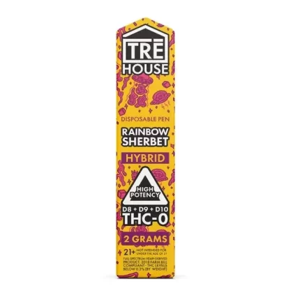 TRE House D8 + D9 + D10 + THC-O Rainbow Sherbet Disposable THC Vape