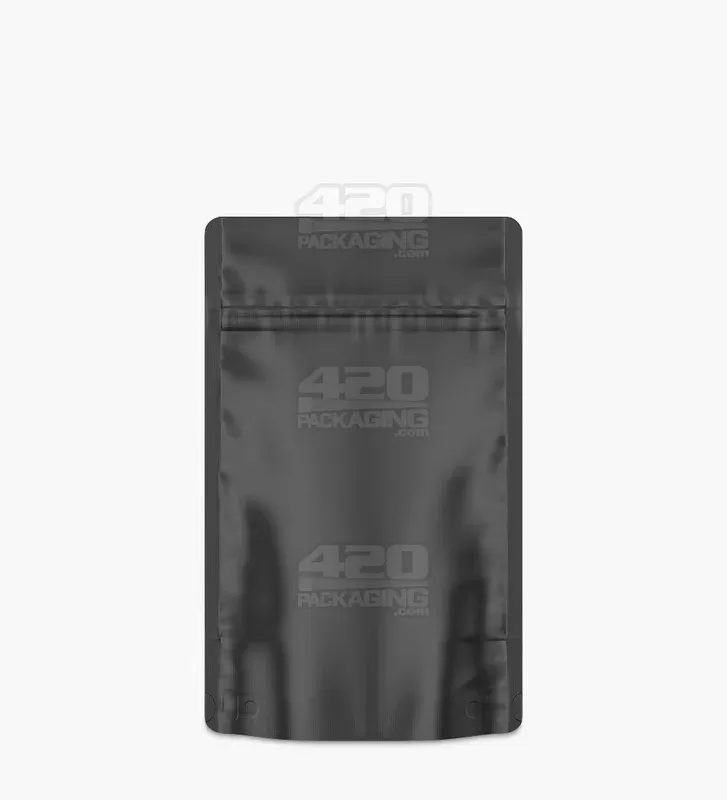 Tamper Evident | Matte Black PCR Mylar Bags (No Tear Notch)