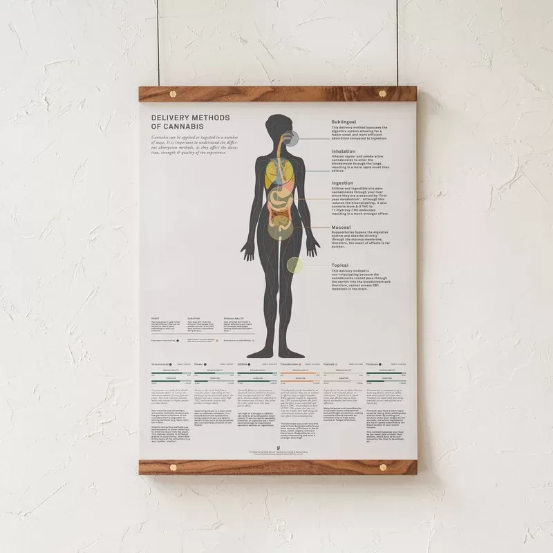 GoldLeaf Delivery Methods of Cannabis Chart Print