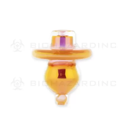 Carb Cap | Glass Directional Bubble Carb Cap | Iridescent Orange