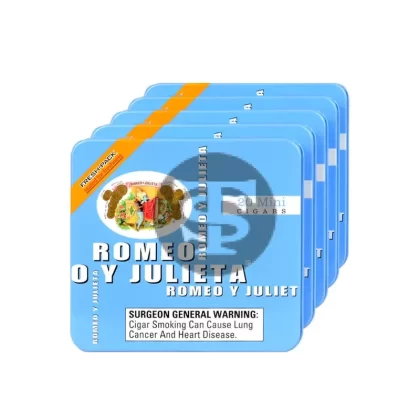 Romeo Y Julieta Mini Blue Cigars 5 Tins of 20