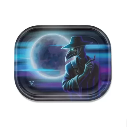 V Syndicate Dark Traveler Metal Rolling Tray – 10.5in