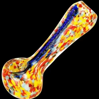 Gumball Dichro Stripe Glass Spoon Pipe