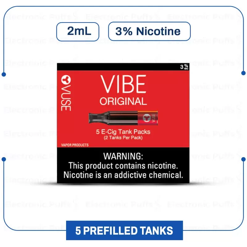 Buy Vuse Vibe Tank Refill – Original Box of 5 Online | 2 Flavor Tank