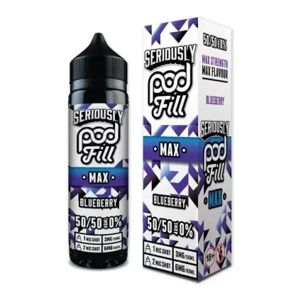 Doozy Seriously Pod Fill Max Blueberry Shortfill + 2 Nic Shots