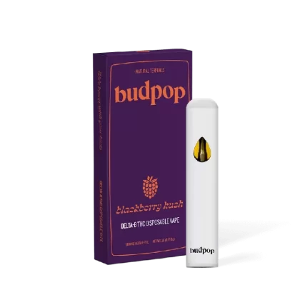 BudPop Blackberry Kush D8 Disposable Vape Pen