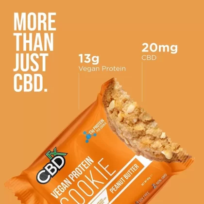 CBDFX CBD Edibles – Vegan Protein Peanut Butter CBD Cookie 20MG