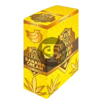 Billionaire Hemp Wraps 25 packs of 2, Banana Cream