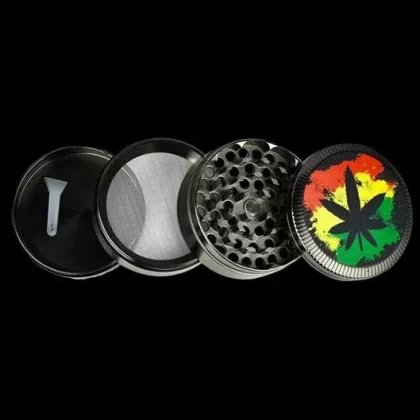 Hemp Leaf Metal Grinders – 6 Pack