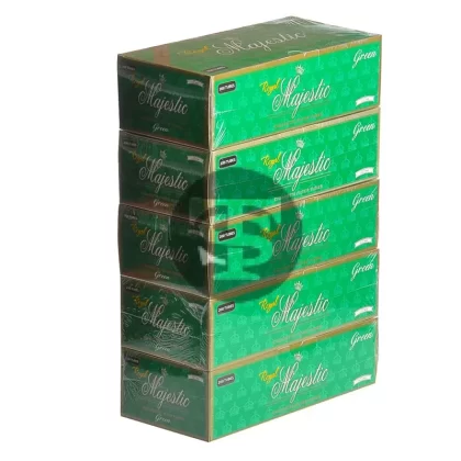 Royal Majestic Filter Tubes 100 mm Green (Menthol) 5 Cartons of 200