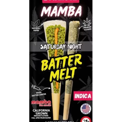 Saturday Night Mamba Batter Melt Full Spectrum Blend Pre-Roll 2ct 2.5G