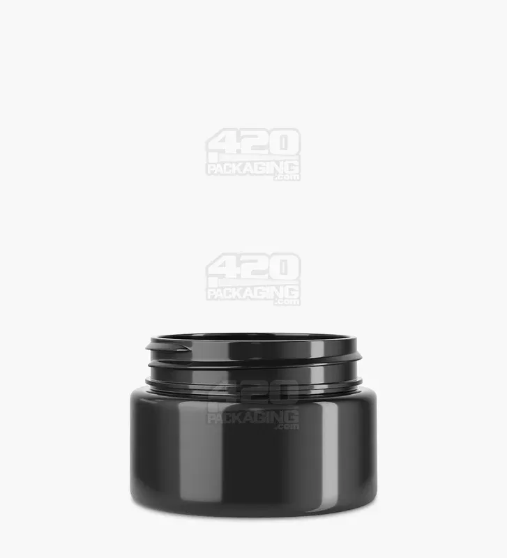 Straight Sided Black Plastic Jars | 53mm – 2oz – 200 Count