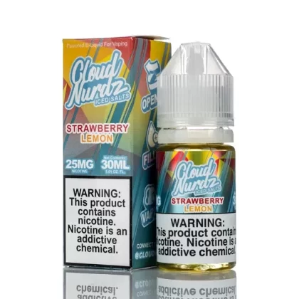 Cloud Nurdz Salts E-Liquid Strawberry Lemon Iced 30ml