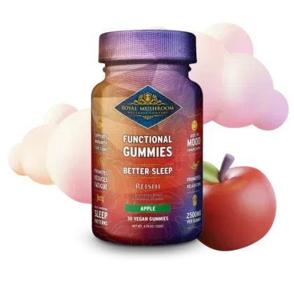 Royal Mushroom Better Sleep Reishi Gummies Apple Flavor
