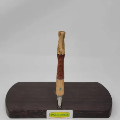 8mm OD Dynavap Stem in Spalted Beech/Red Narraa w/ Ebony