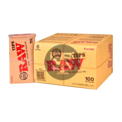RAW Filter Tips Pre-Rolled in Tins Pack of 6