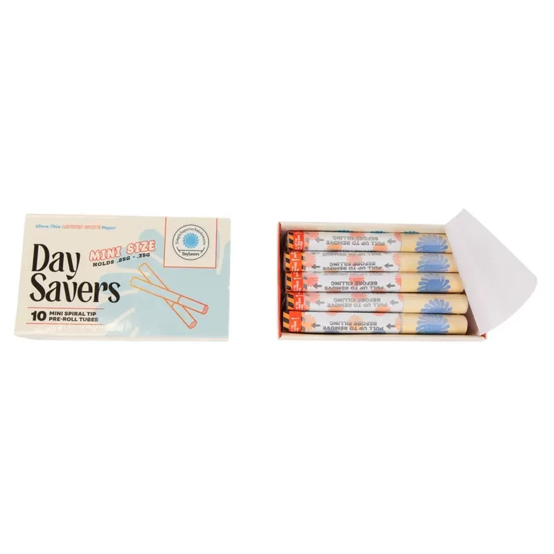 DaySavers Minis Refined White Artisan Pre Rolled Tubes – Pack of 10