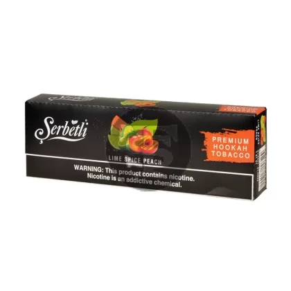 Serbetli Premium Hookah Tobacco 10 packs of 50g Lime Spice Peach