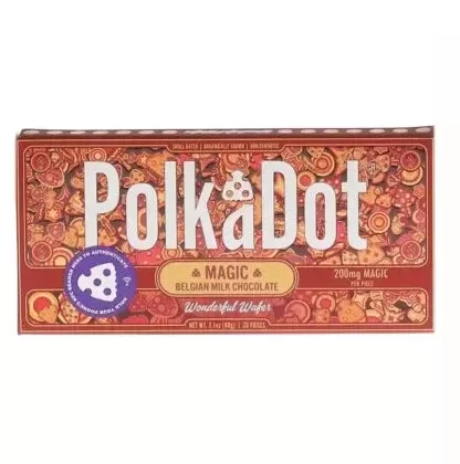 Wonderful Wafer PolkaDot Magic Mushroom Belgian White Chocolate 200mg