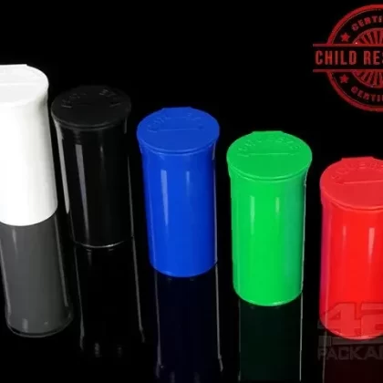 Squeezetops® PST13 Opaque Mix Child Resistant Container 1200/Box