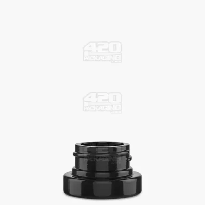 Glossy Black Glass Concentrate Containers | 28mm – 5mL – 504 Count