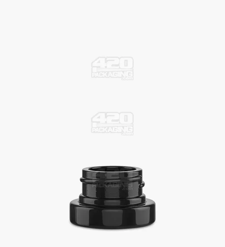 Glossy Black Glass Concentrate Containers | 28mm – 5mL – 504 Count