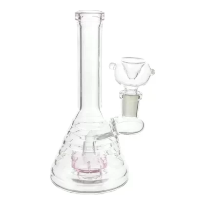 Pink Single Disk Mini Hive Bong – 6 inches mini bong