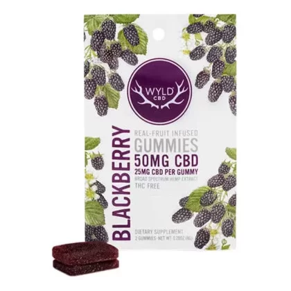 WYLD CBD – CBD Edible Blackberry Gummies 25MG
