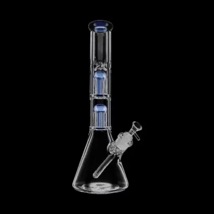 Beaker Base Glass Ice Bong with Double Tree Perc