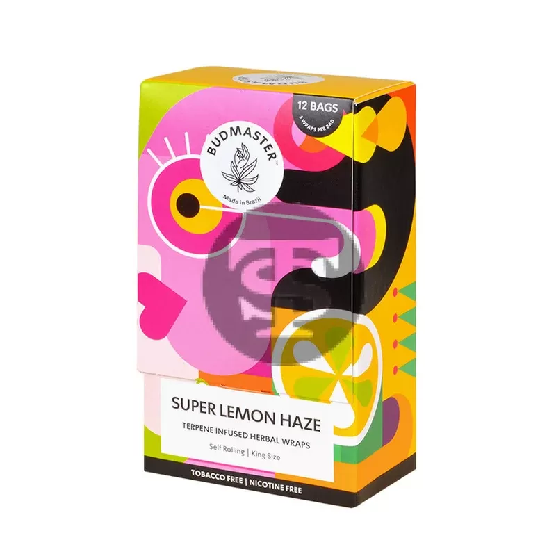 Bud Master Herbal Wraps, Super Lemon Haze 12x2pk