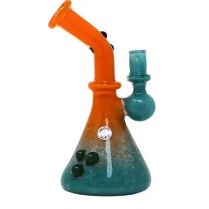Vulcan Glass Studios Bent Neck Frit Fade Mini Rig