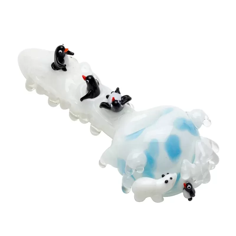 Empire Glassworks Icy Penguins Spoon Pipe – 5in