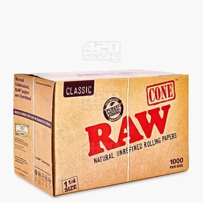 RAW | Classic 1 1/4 Size Pre-Rolled Backrolled Cones