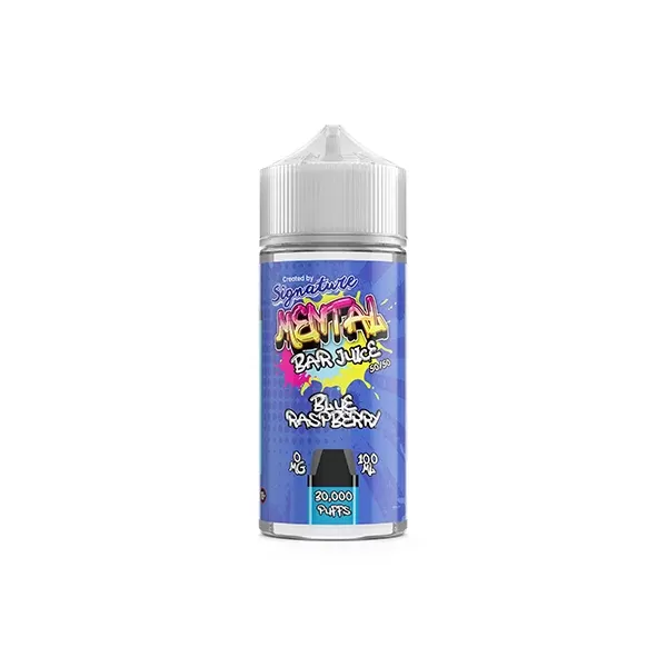 Signature Mental Bar Juice 0 mg 100 ml Shortfill – Blue Raspberry