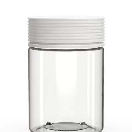 CHUBBY GORILLA | Child Resistant Clear Plastic Spiral XL Jar w/ White