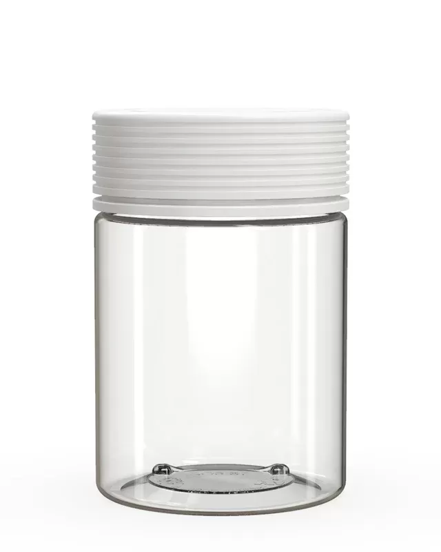 CHUBBY GORILLA | Child Resistant Clear Plastic Spiral XL Jar w/ White