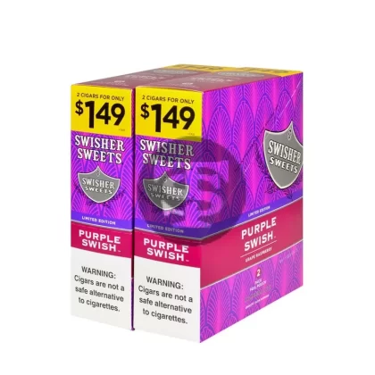 Swisher Sweets Cigarillos 1.49 Pre Priced 30 Packs of 2 Cigars Purple