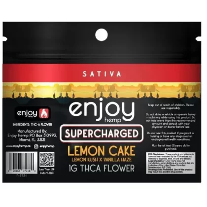 Enjoy Hemp 1g THCA Flower – Lemon Cake for Supercharged
