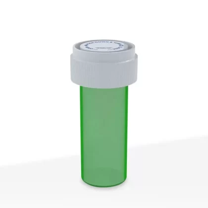 Child Resistant | Translucent Green Reversible Cap Vials