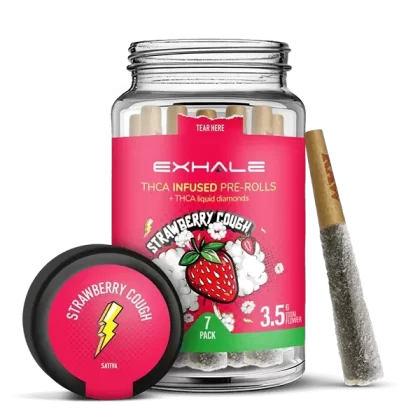 THCA Baby J’s – Triple-Infused Pre-Rolls – Strawberry Cough Strain