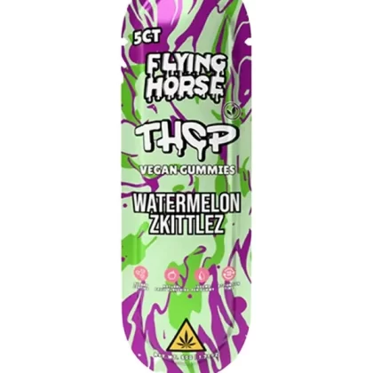 Watermelon Skittlez Flying Horse THCP Vegan Gummies 5ct
