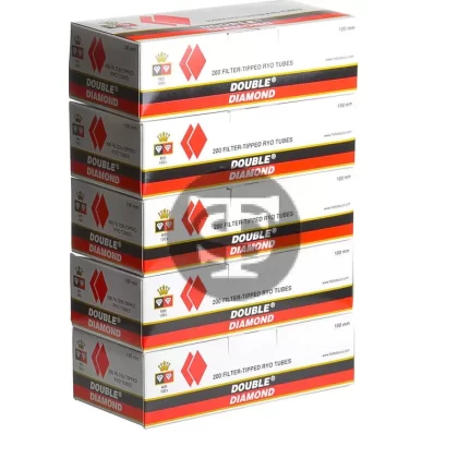Double Diamond Filter Tubes 100 mm Full Flavor 5 Cartons of 200