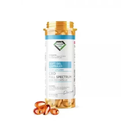 Full Spectrum CBD Capsules – 25mg – Diamond CBD – 20ct