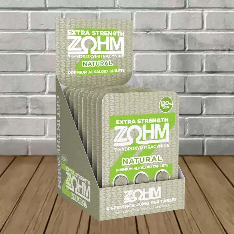 Zohm 7-Hydroxymitragynine Extra Strength Alkaloid Tablets 40mg BULK