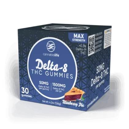 Cannabis Life BLUEBERRY PIE DELTA-8 GUMMIES – (30CT) 1500MG