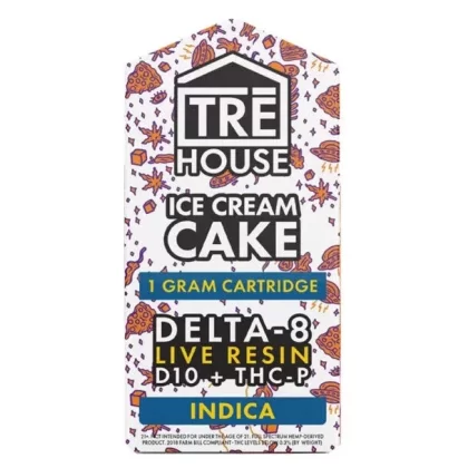 TRE House Live Resin D8 + D10 + THC-P Cartridge – Ice Cream Cake 1G