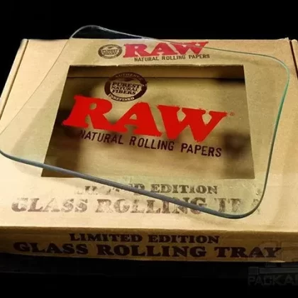 RAW | Glass Rolling Tray | 13in x 11in – Medium – Metal