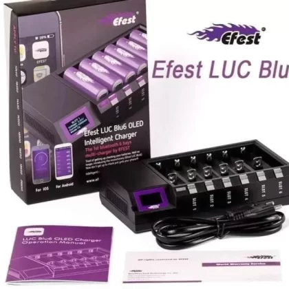 Efest LUC BLU6 6 Channel Digital Battery Charger with Bluetooth