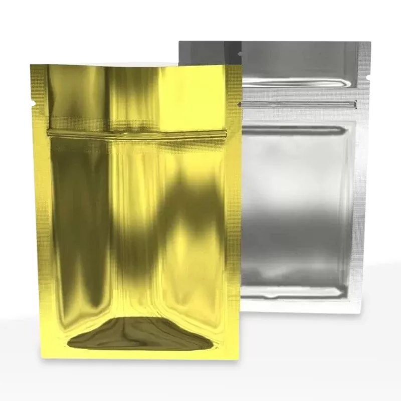 Tamper Evident | Gold Vista Mylar Bags – Tear Notch